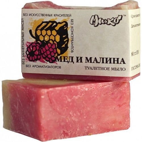 Мед и малина туалетное мыло 75 гр МиКо