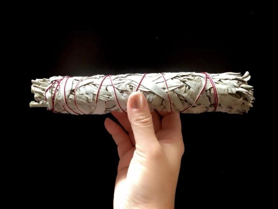Белый Калифорнийский Шалфей с Розой Moon Colibri (White Sage) 4", SPIRIT RITUALS
