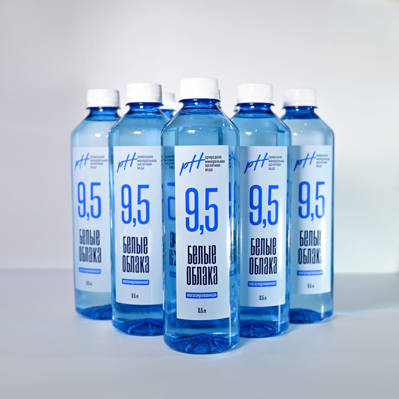 Природная щелочная минеральная вода Белые Облака 12 штук по 0,5 л