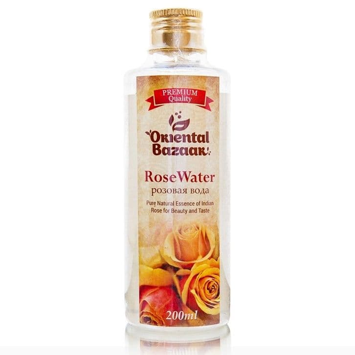 Розовая вода пищевая (Rose Water) 200мл Oriental Bazaar