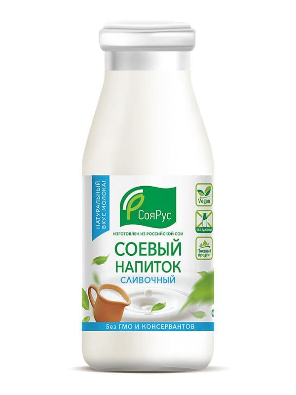 Соевый напиток Сливочный без сахара 0,5 л СояРус