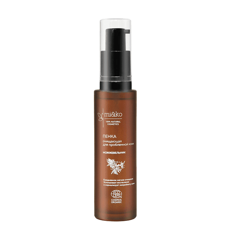 Очищающая пенка для лица Можжевельник, COSMOS ORGANIC, Mi&Ko