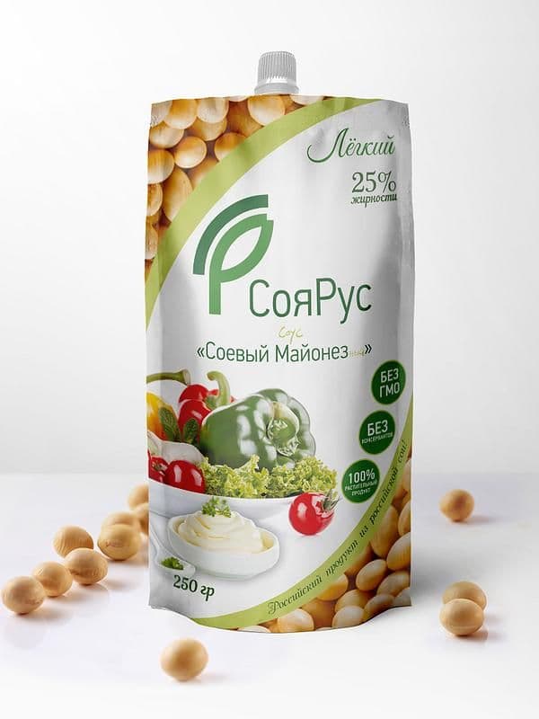Майонез соевый 25% 250г СояРус