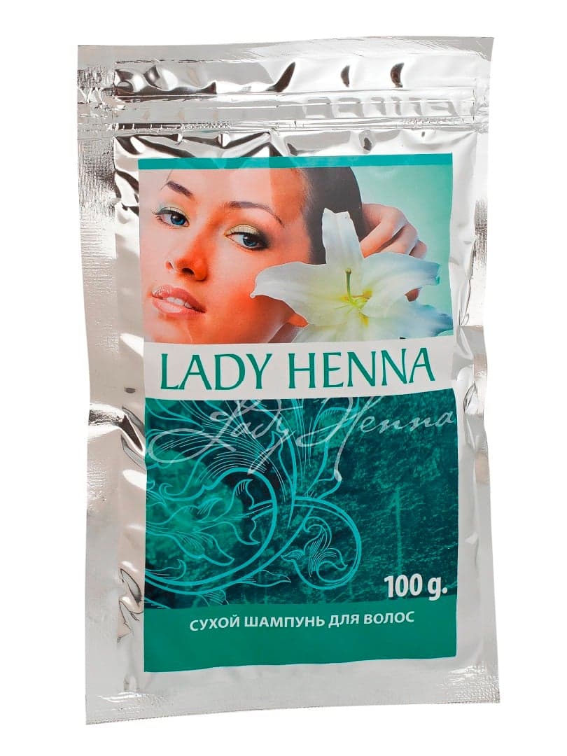 Сухой шампунь для мытья волос 100 гр Lady Henna