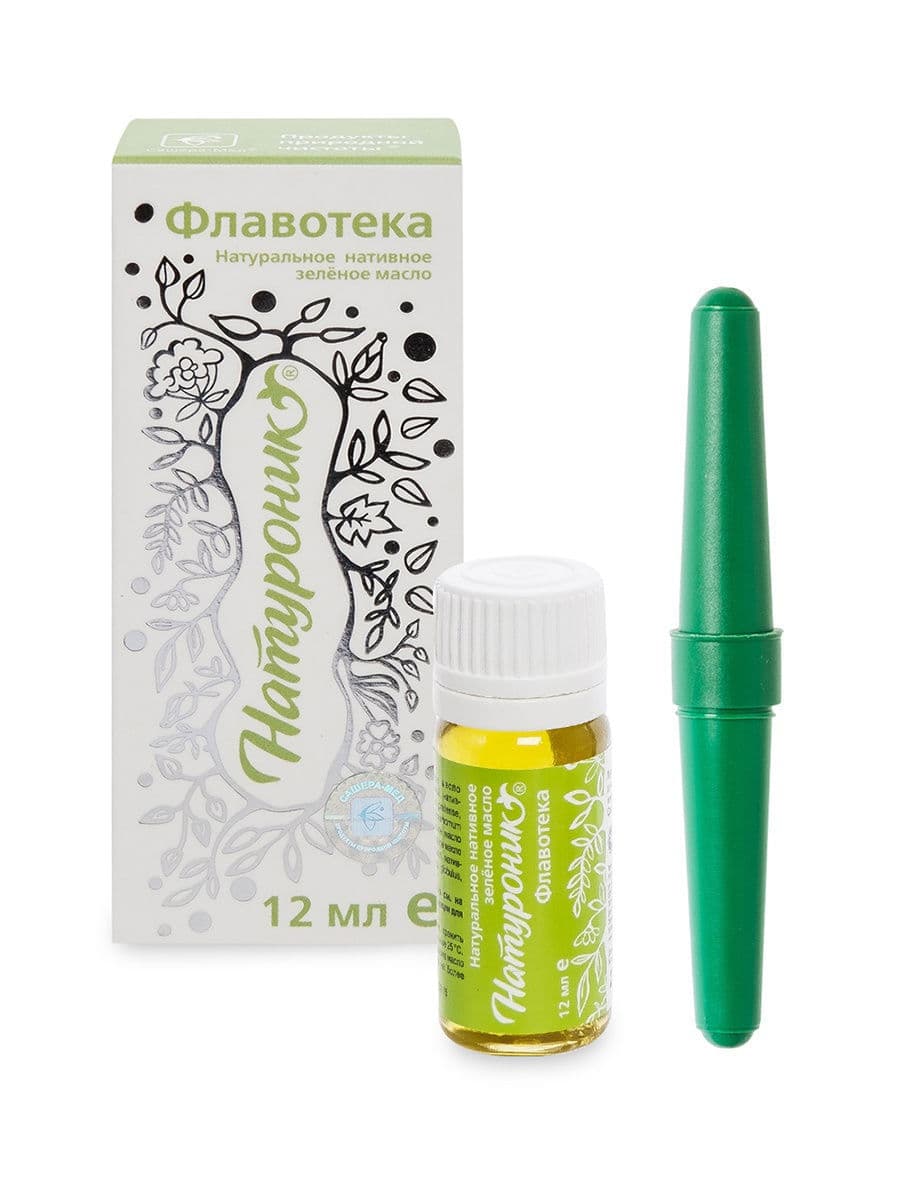 Натуральное нативное Зеленое масло Флавотека Натуроник