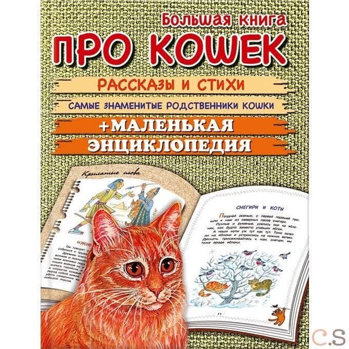 Большая книга про кошек. Рассказы и стихи. Самые знаменитые родственники кошки. Маленькая энциклопедия