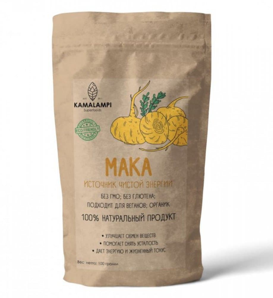 Порошок плодов Мака Перуанского 100 гр Kamalampi Superfoods