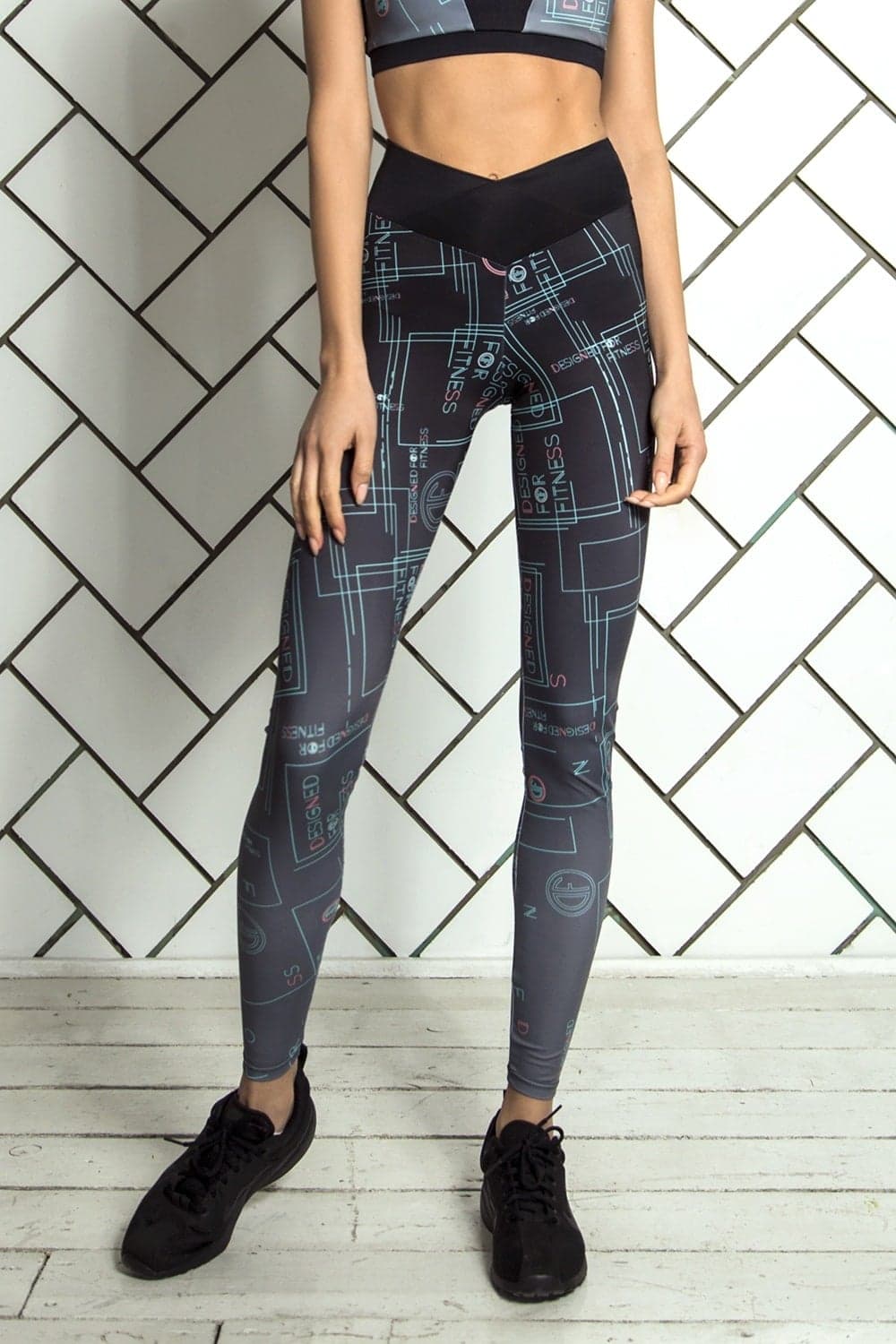 Спортивные легинсы gradient grey Размер XS