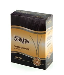 Травяная краска для волос Черная 6х10 гр Aasha Herbals