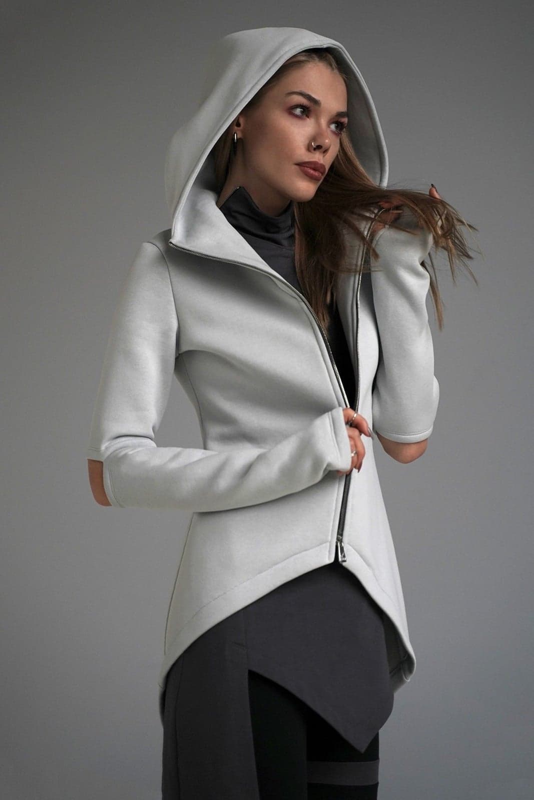 Спортивный кардиган Umi Zip Silver - размер M