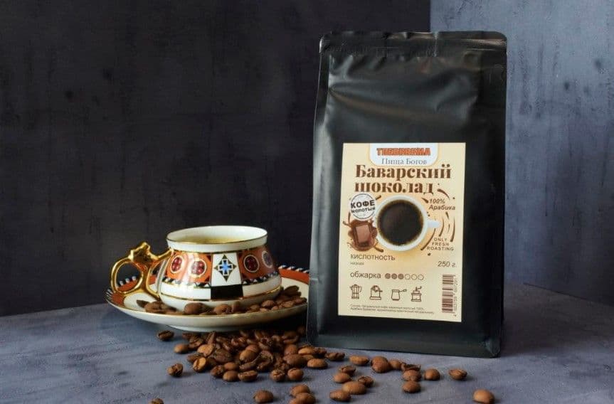 Кофе Баварский шоколад, молотый, Theobroma "Пища Богов"