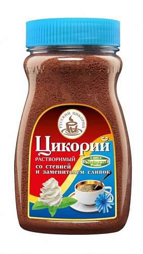 Цикорий растворимый стевия+сливки 130 гр Русский цикорий