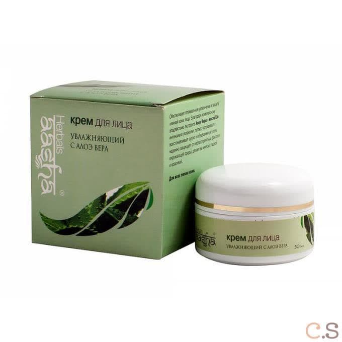 Крем для лица увлажняющий с Алоэ Вера 50 мл Aasha Herbals
