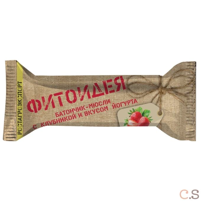 Батончик-мюсли с клубникой и йогуртом 25 гр Ростагроэкспорт