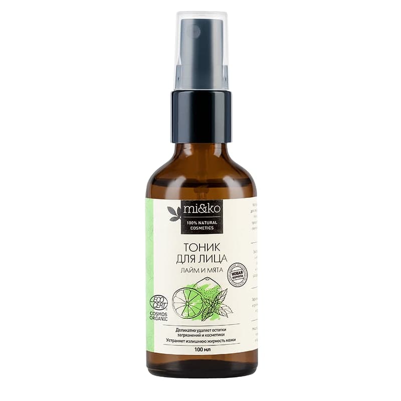 Тоник для лица Лайм и мята, COSMOS ORGANIC, Mi&Ko