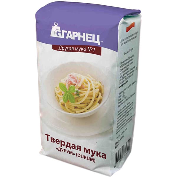Мука из твердых сортов пшеницы Дурум 500 гр Гарнец
