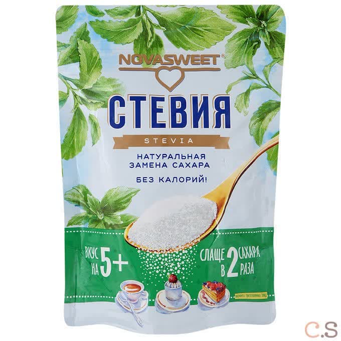 Заменитель сахара Стевия упаковка doy pack 200 гр Новасвит