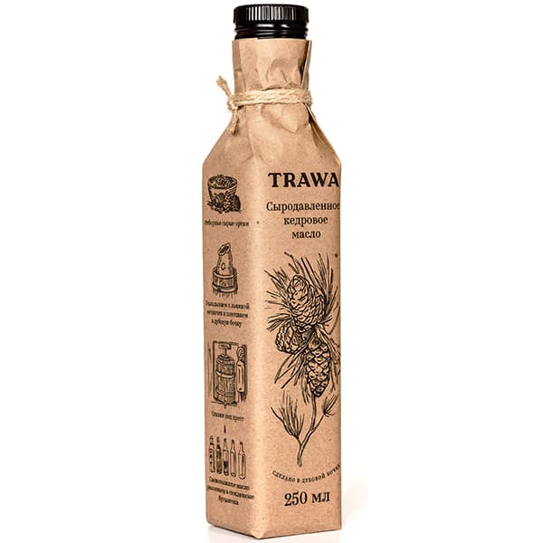 Масло сыродавленное кедровое 250 мл Trawa