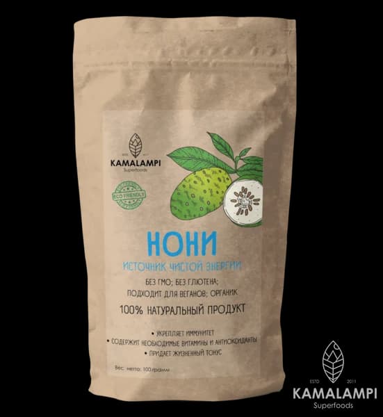 Порошок плодов Нони 100 гр Kamalampi Superfoods