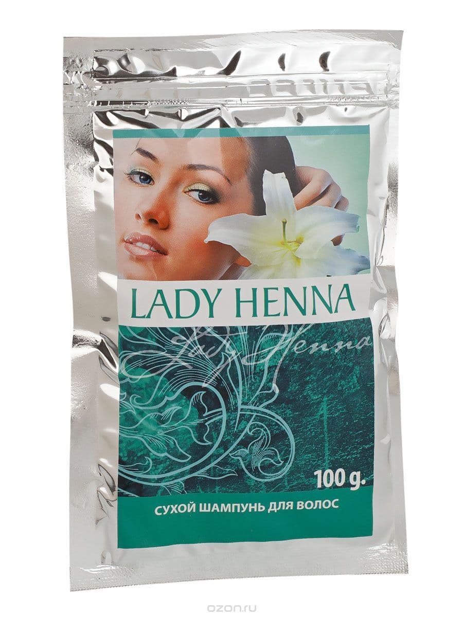 Сухой шампунь для мытья волос 100 гр Lady Henna