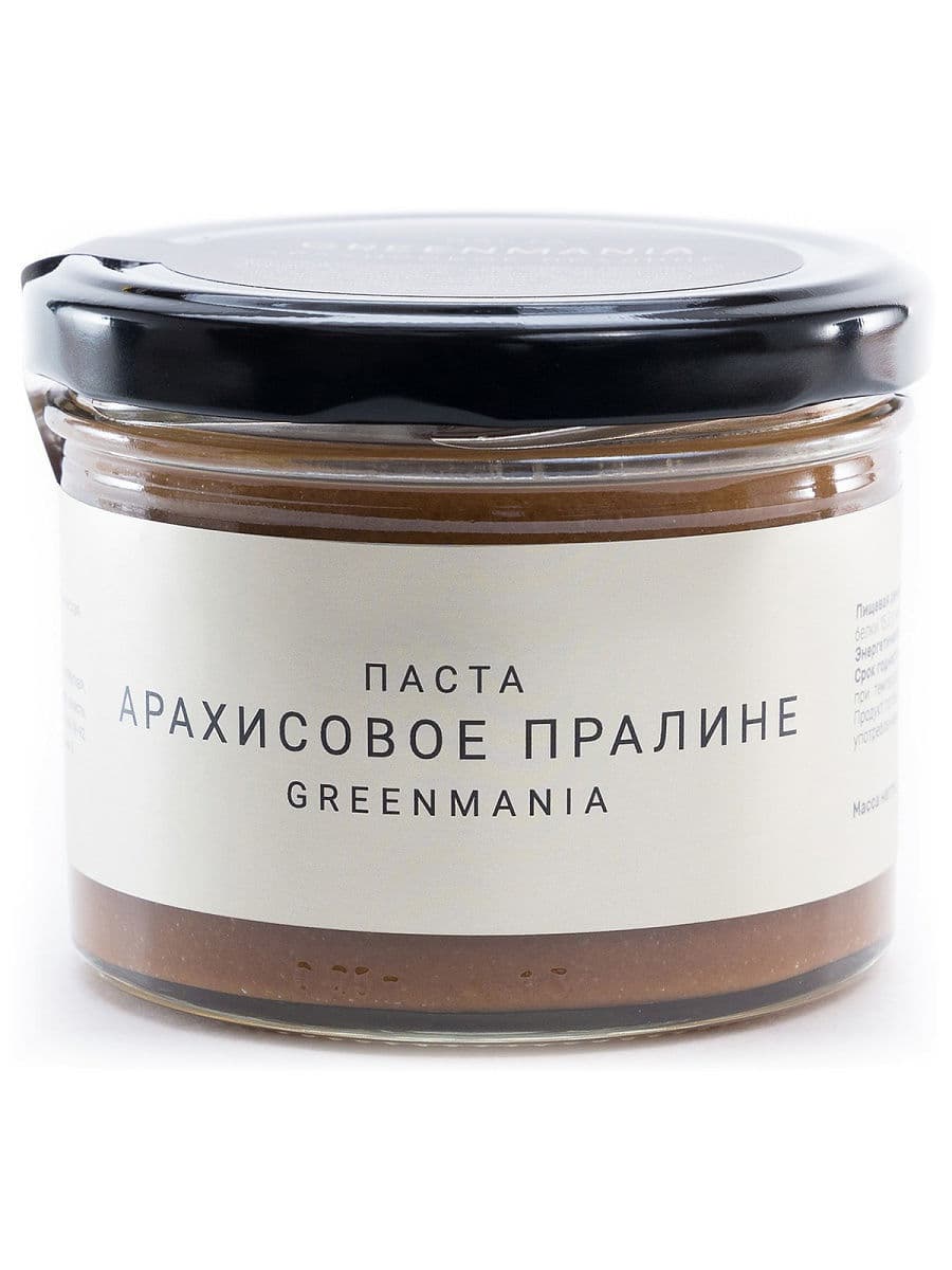 Паста GreenMania Арахисовое пралине 200 гр Ниламбари