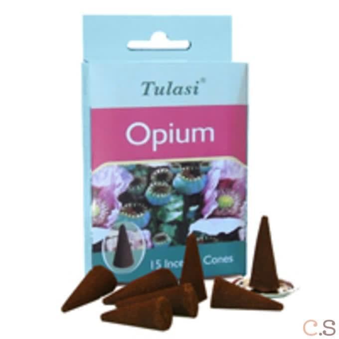 Опиум (Opium) благовония 15 конусов Sarathi Tulasi
