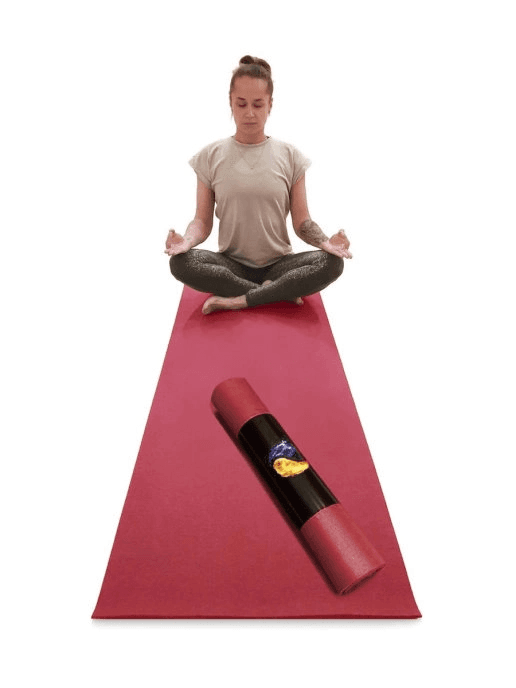 Коврик для йоги Yin-Yang Studio 3мм разной длины, бордо, RamaYoga