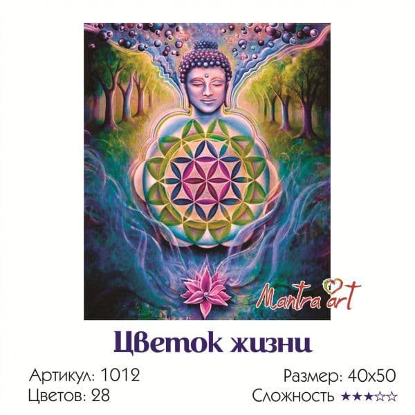 Картина по номерам "Цветок жизни" Мантра Арт