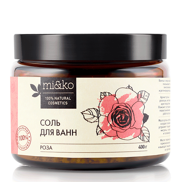 Соль для ванн Роза, Mi&Ko
