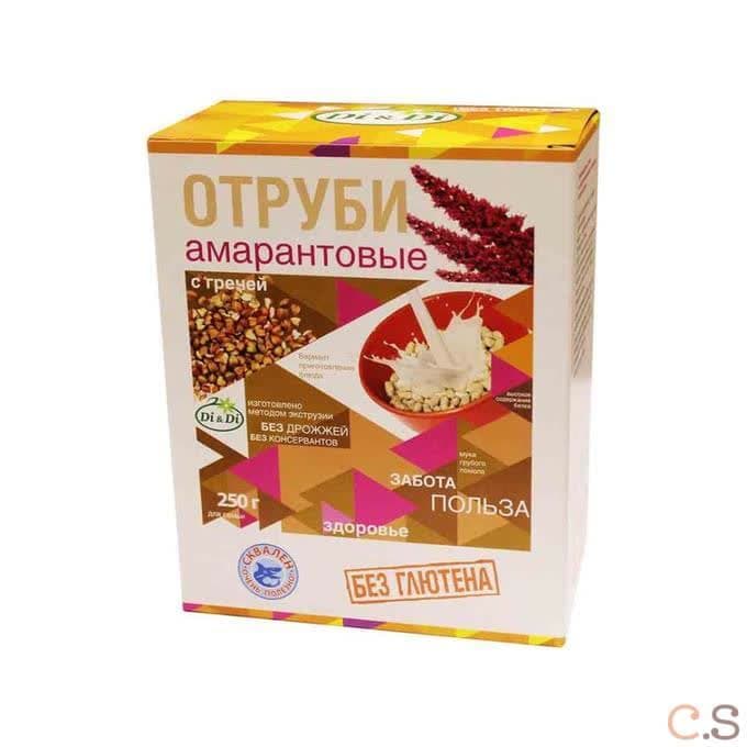 Отруби амарантовые диетические без глютена с гречкой 250 гр Ди энд Ди