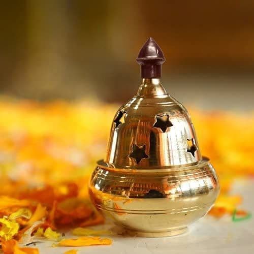 Дийя (дипак) латунь ФОНАРЬ Lantern Puja Oil Lamp