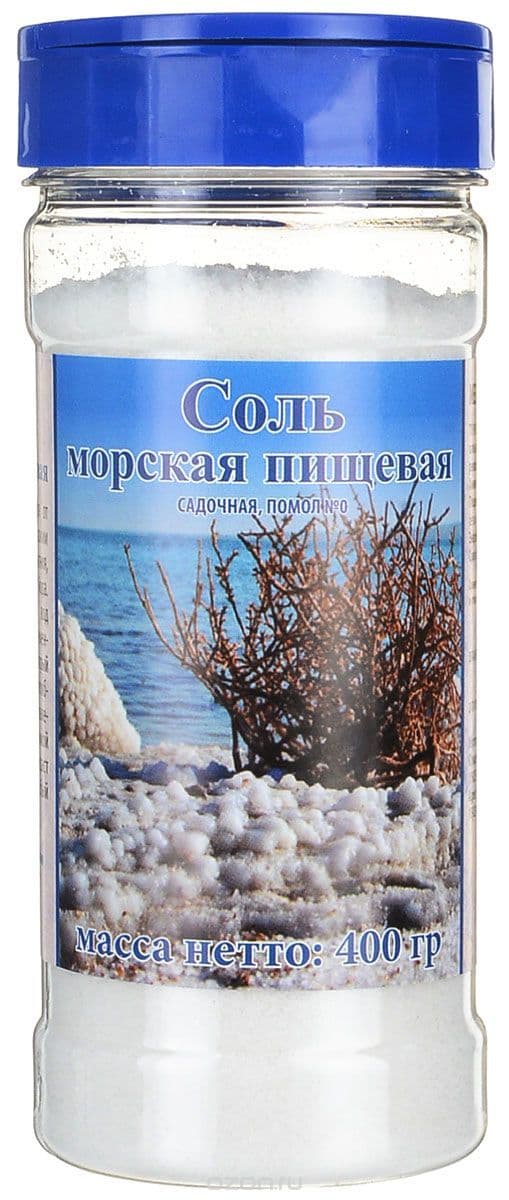 Соль морская пищевая помол №0 туба 400 гр Ваше здоровье
