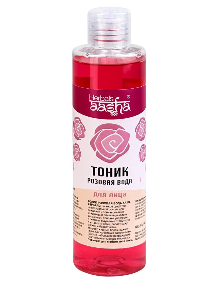 Тоник Розовая Вода 200 мл Aasha Herbals