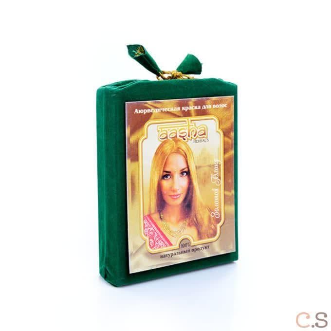 Аюрведическая краска для волос Золотой Блонд Aasha Herbals