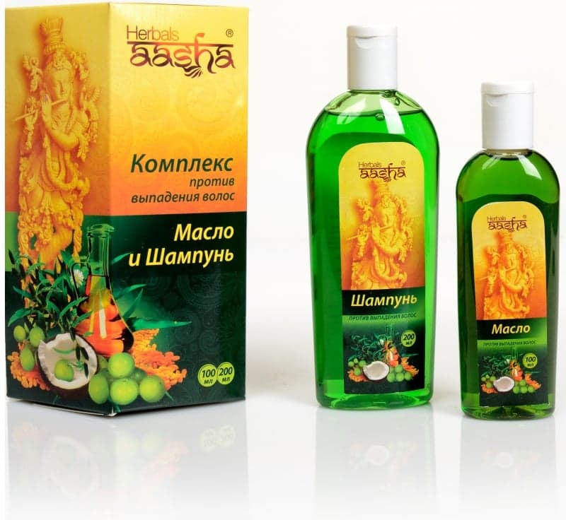 Комплекс против выпадения волос (масло+шампунь) Aasha Herbals
