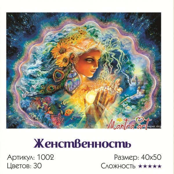 Картина по номерам "Женственность" Мантра Арт