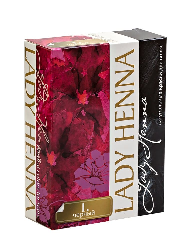 Краска для волос на основе хны Черный 6 х 10 гр Lady Henna