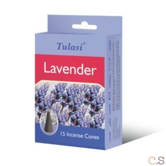 Лаванда (Lavender) благовония 15 конусов Sarathi Tulasi