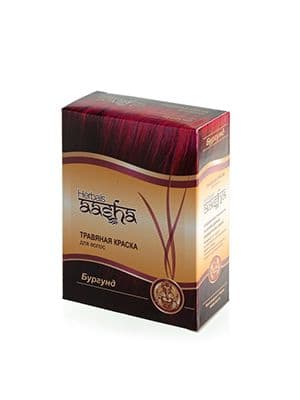 Травяная краска для волос на основе индийской хны БУРГУНД, Aasha Herbals