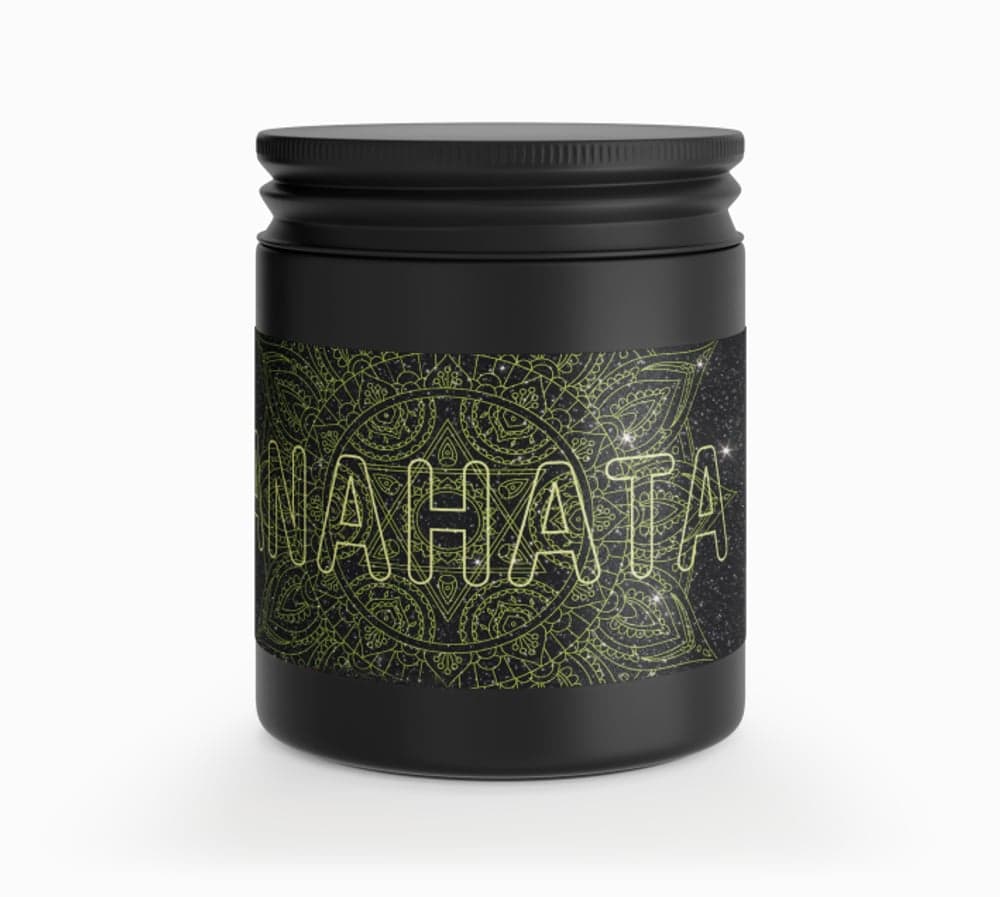 Свеча Чакра АНАХАТА (Chakra ANAHATA) ароматическая в банке Лаванда, Евкалипт, Ваниль. 190 мл Ucandles