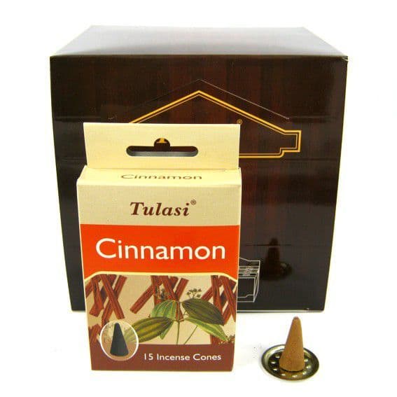 Корица (Cinnamon) благовония 15 конусов Sarathi Tulasi