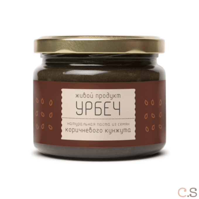 Урбеч из семян коричневого кунжута 225 гр Живой продукт