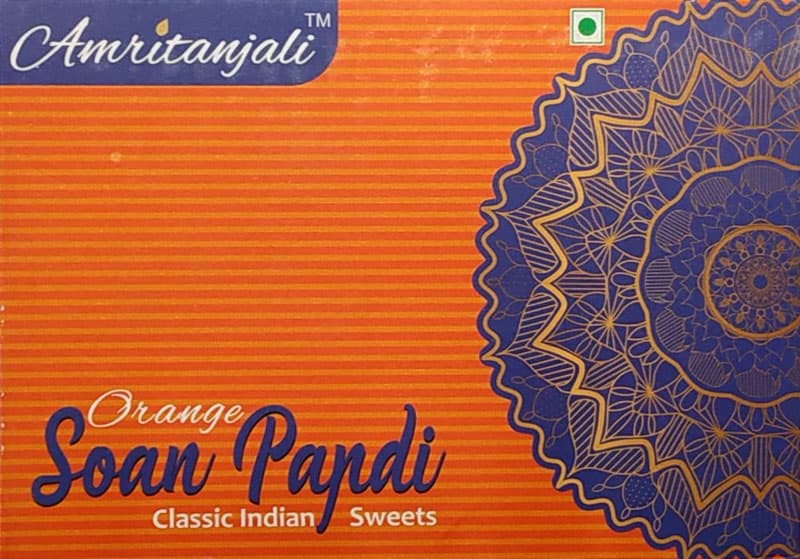 Соан Папди с Апельсином (Soan Papdi Orange), индийские сладости