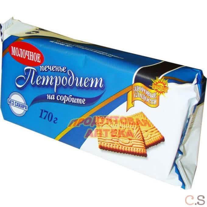 Печенье молочное на сорбите 170 гр Петродиет