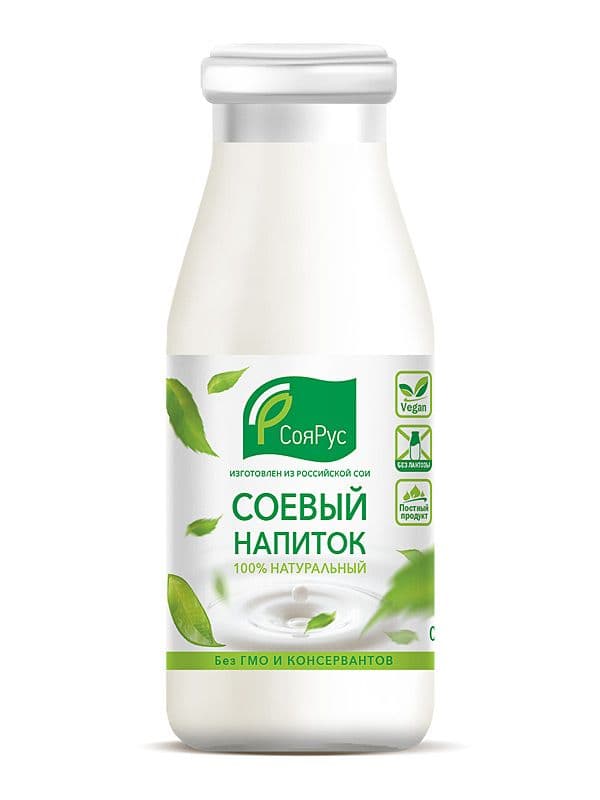 Соевый напиток натуральный без сахара 0,5 л СояРус
