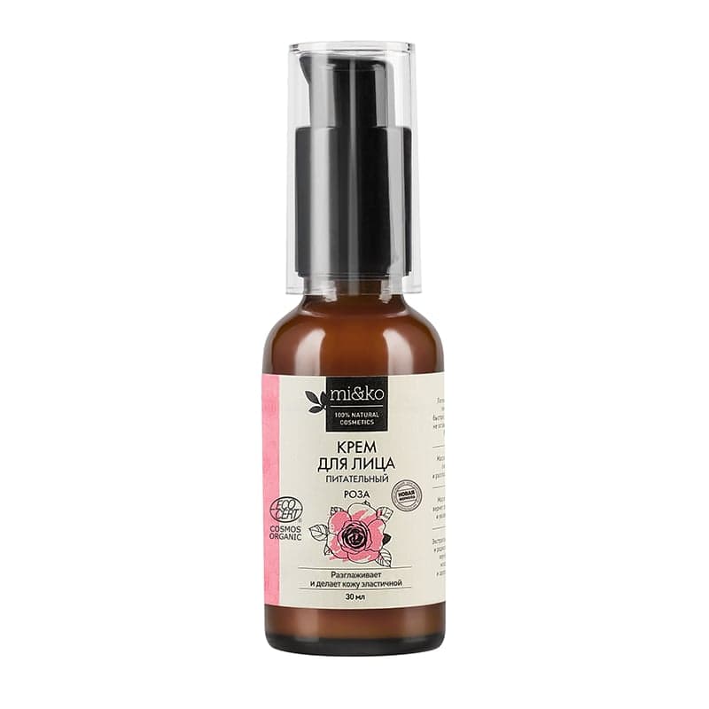 Крем для лица Роза питательный, COSMOS ORGANIC, Mi&Ko