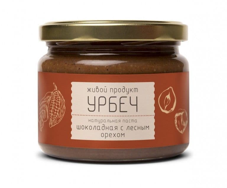 Шоколадная паста с лесным орехом 225 гр Живой продукт