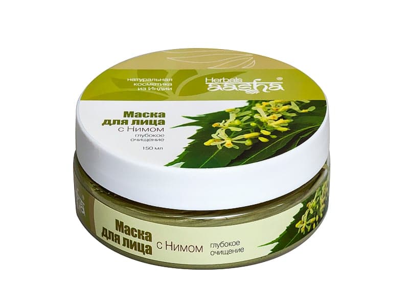 Маска для лица с Нимом глубокое очищение 150 гр Aasha Herbals