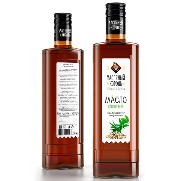 Масло конопляное нерафинированное 0,35 л Масляный король