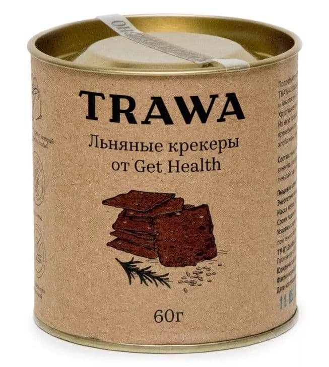 Крекеры льняные от Get Health, TRAWA
